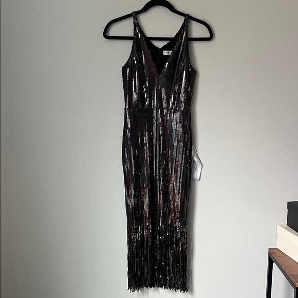 Dress the Population Sequin Fringe Midi Dress Cocktail Party, size xxs - Picture 1 of 6